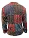 Shopoholic Fashion Mens Patchwork Stripe Hippie Shirt, Handmade Bohemian Summer Festival Clothing (L)