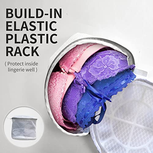 4PCS Honeycomb Mesh Laundry Bags for Delicates with Zipper Clothing Washing Bags for Underware Lingerie,Bra, Stocking, Socks - Image 2