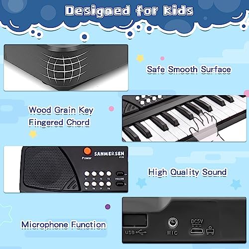 Kids Keyboard Piano 37 Keys Piano for Kids Electronic Piano with Microphone Educational Musical Toys for 3 4 5 6 Year Old Boys Girls Gifts Age 3-5 6 51Agn7zJsEL. AC