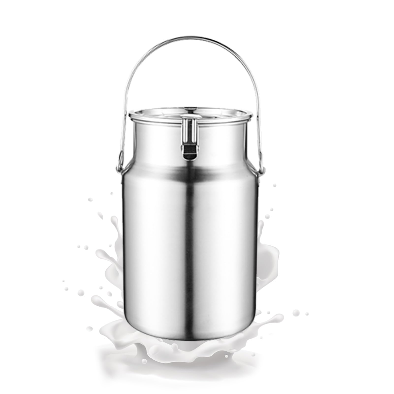 Secchio per Latte in Acciaio Inossidabile 304 Secchio per Latte da 3 L/5 L/10 L Brocca per Latte Resistente con Coperchio Secchio per Vino per Olio, tè