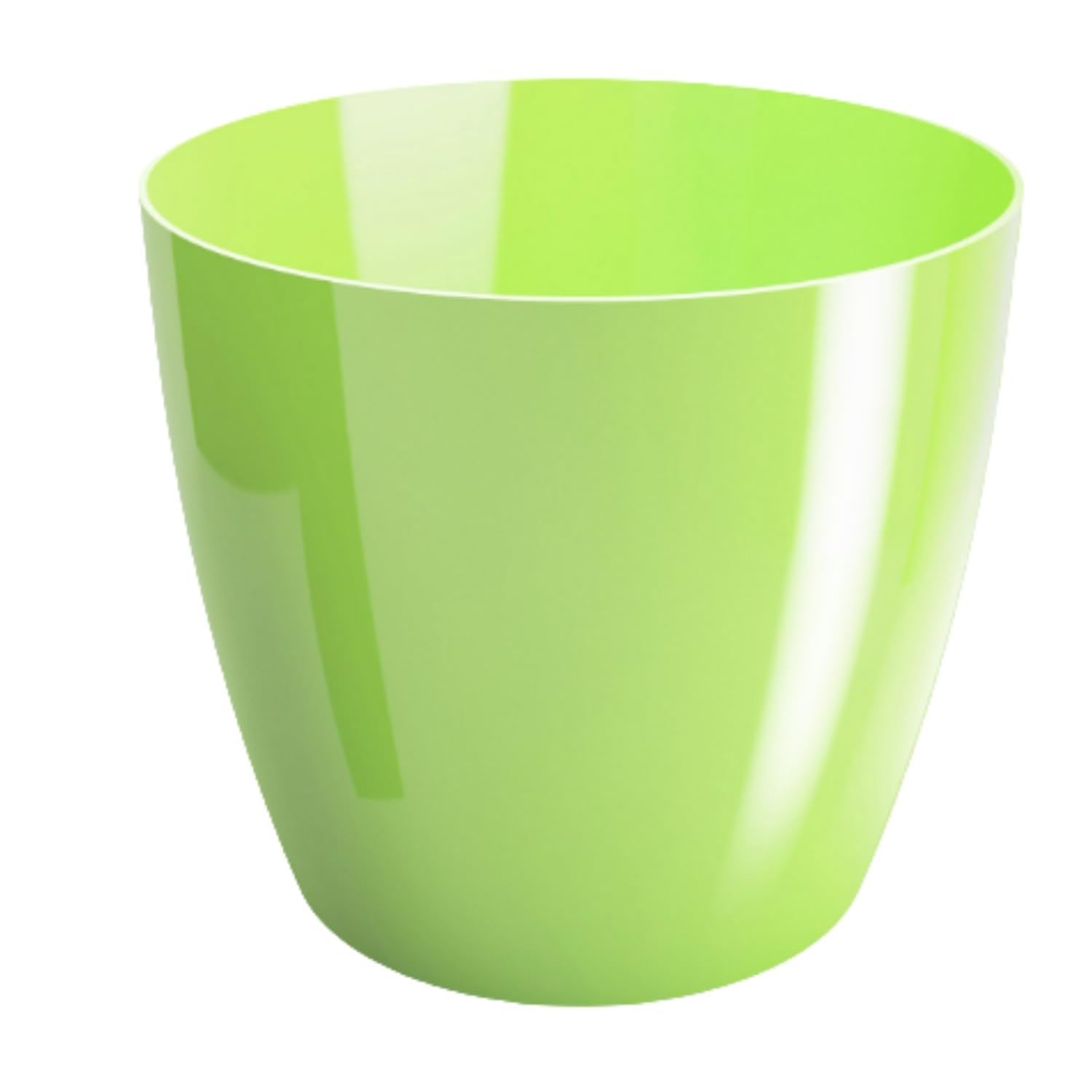 B2C Plant Pot Flower 20 Colours 9 sizes Gloss Plastic Plant Pots Planter Saucer Tray Deco (9.5 cm/ 3.7 inch, Pastel Green)