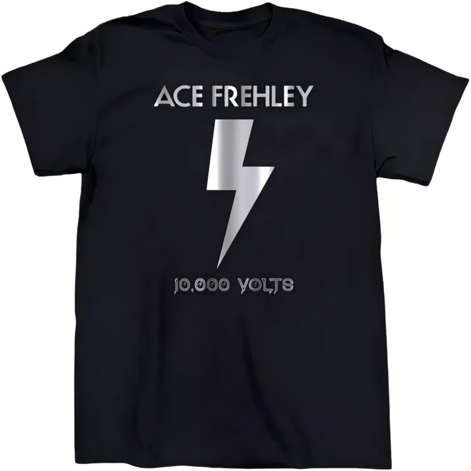 Miss Lilly Men's Black Ace Frehley 10000 Volts Cotton Unisex T Shirt L
