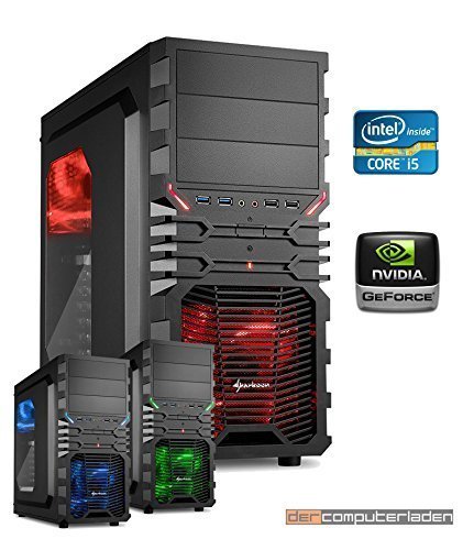  dercomputerladen-PC Sistema Intel, i5-44604x 3,2gHz Nero i5 4460 mit nVidia GTX 1070 8GB con 16GB RAM e 1000GB HDD