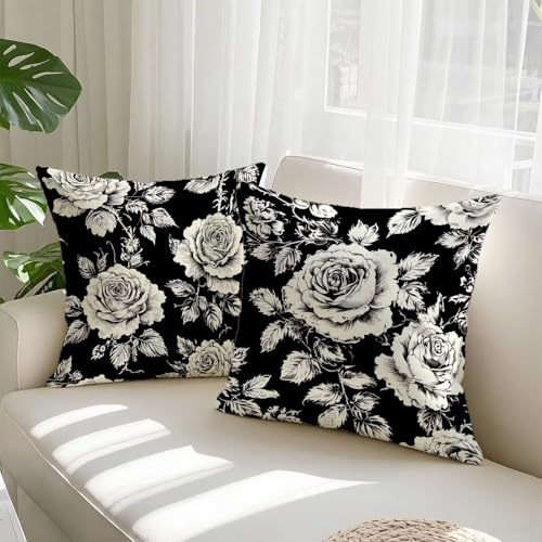Housse de coussin 70x70 velours imperméable gris lot de 2 - 3