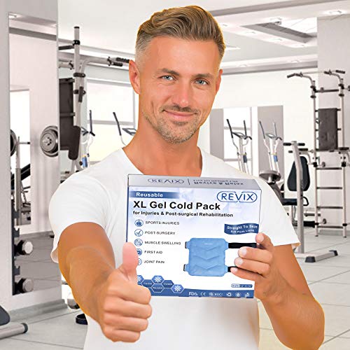 Revix Hip Ice Pack Wrap After Surgery For Hip Bursitis Reusable Ice Pack For Hip Replacement Surgery, Soft Plush Lined Cold Compress For Hip Flexor Pain Relief, Inflammation & Swelling #TOP6