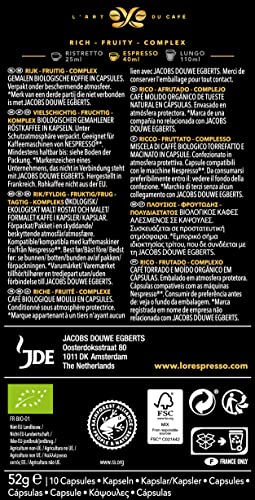 L'Or Espresso Café Bio - Capsules Nespresso® Intensité 9, Lot de 10 x 10 - Idéal pour les Adultes Passionnés de Café For
