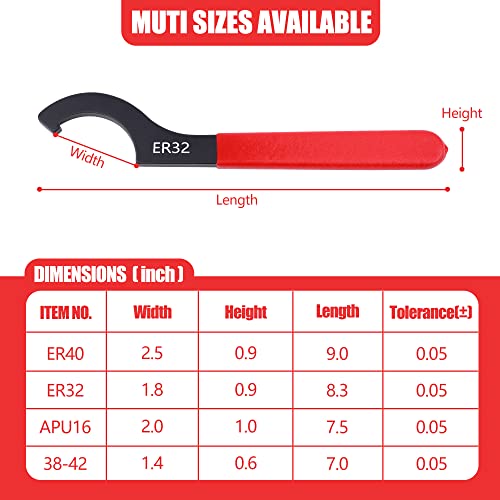 Hedybard 4 Pcs Coilover Spanner Wrenchn Set Durable Heavy Steel C Shape Shock Spanner Wrench Tools For Most Car Motorcycle Shock Adjustments And Suspension System Red #TOP2