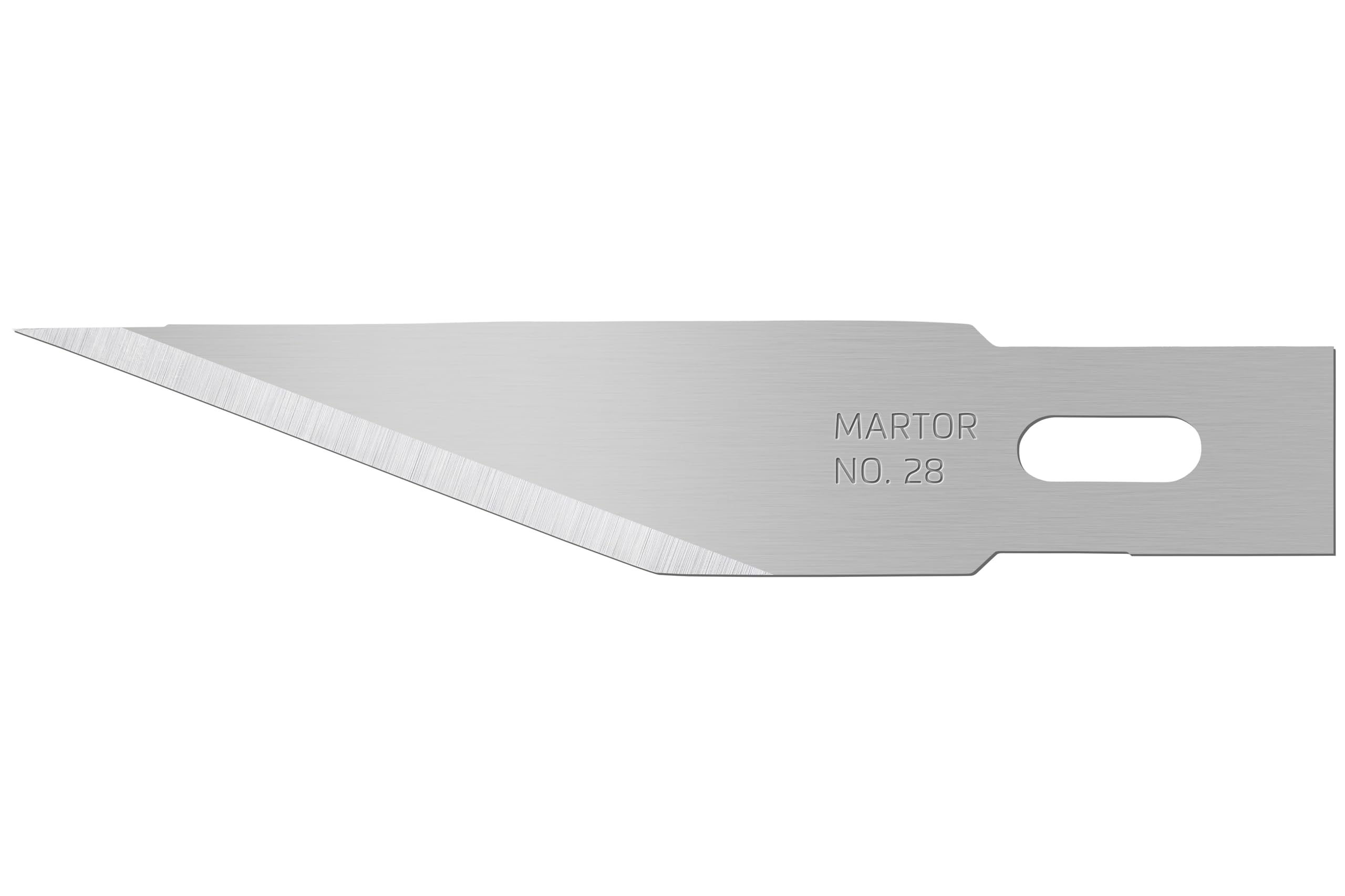 MARTOR 10 x Grafikklinge, Ersatzklingen Grafikmesser, Bastelmesser, Skalpell, Entgrater, 9,3 mm, Scharf, 1-fach Nutzbar, Nr. 28