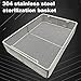 Medical Instrument Sterilization Tray, Medical Tray，surgical Tray，304 Stainless Steel Mesh Perforated Basket Sterilization, 0.16in Mesh,Suitable For Surgical Medical Dental Instruments ,Dental Trays(9
