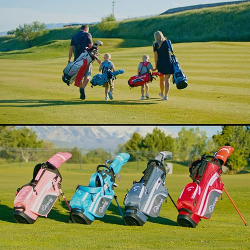 Image of Shorties Golf - Kids Golf Club Set | Perfect for Toddler Golfers and Kids 34 inch-38 inch Tall | EasyCarry Stand Bag | Driver, 7-Iron, Putter, Headcover, and Rain Cover
