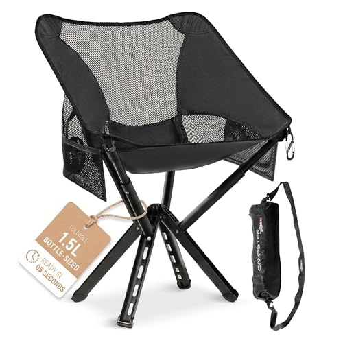 Sitpack Campster 2.0 Ultra Lightweight Backpack Chair with 5s Folding, Small Compact Portable Hiking Chairs with Bottled Sized for Camping, Outside, Climbing, Beach, Fishing