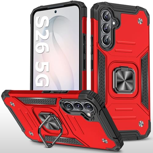 Coque Samsung S26 antichoc pour éviter les fissures de l'écran rouge