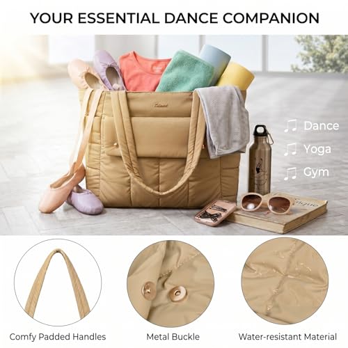 Bolso tote grande acolchado para mujer 21L miniatura 6