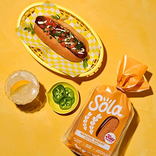 SOLA Low Carb & Keto Friendly Grilling Variety Pack - 1 Golden Wheat Burger Buns, 1 Golden Wheat Hot Dog Buns, 1 Sweet & Buttery Bread, (Pack of 3)