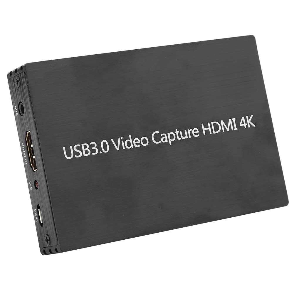 Yosoo Health Gear Tarjeta de Captura Aleación de Aluminio Captura de Video USB 3.0 Entrada 4K 1080P 60Hz Controlador de Salida en Bucle Caja de Grabación Gratuita para Transmisión de Juegos