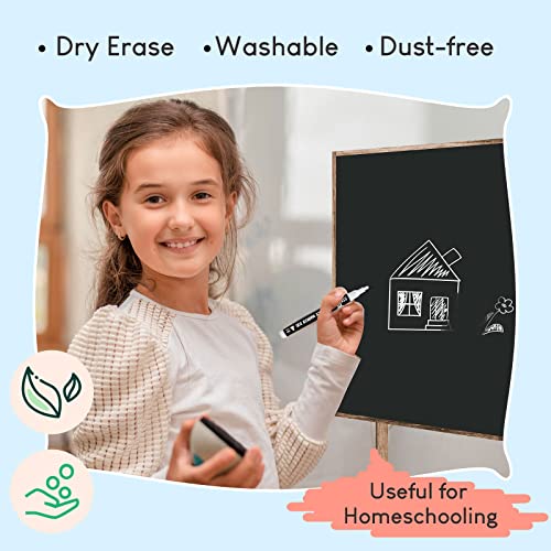 STATIONERY ISLAND Kreidestifte für Tafel Abwaschbar, Weiß Kreidestift für Fenster, 3mm 10 Stück Kreidemarker, Fensterstifte