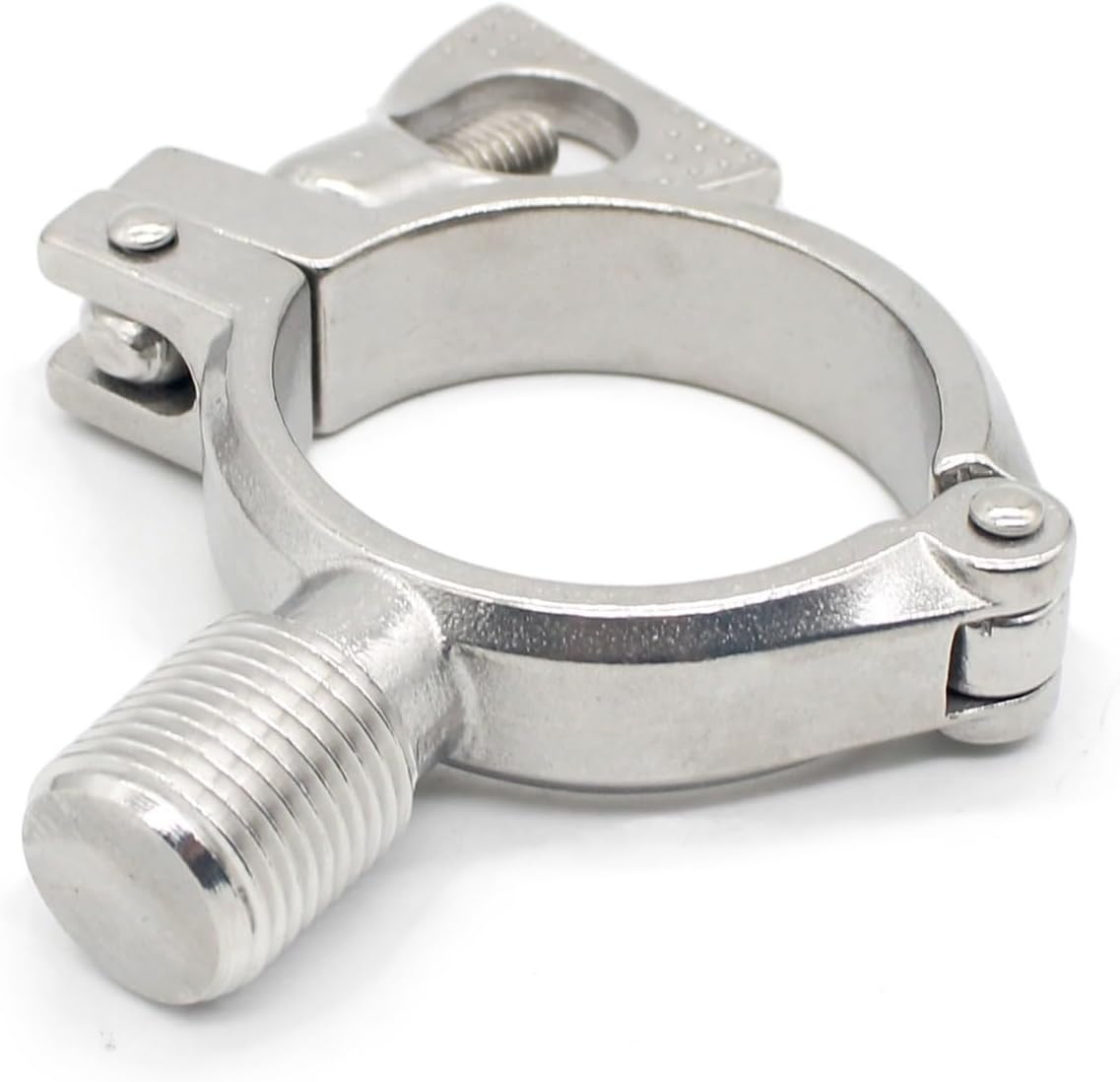 SS304 Pipe Holder with Male G1/2" Thread, Tube Clip Clamp for 19mm to 152mm Diameter, Sanitary Fitting Support(For Tube OD12.7mm)
