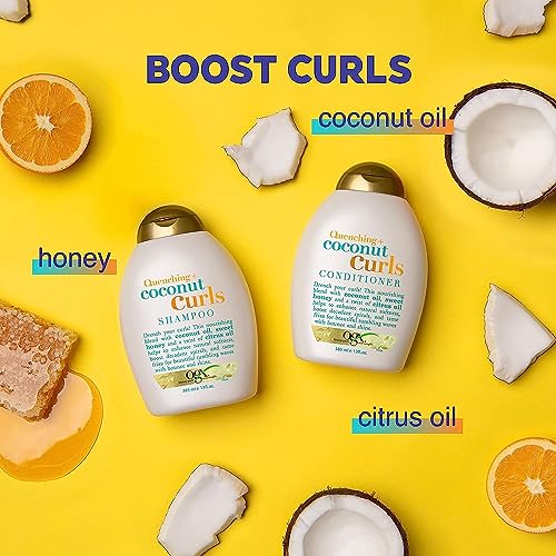 OGX Quenching + Coconut Curl-Defining Conditioner | For Curly Hair | With Coconut & Citrus Oil | Paraben & Sulfate-Free | 13oz Pack of 2 - image 4