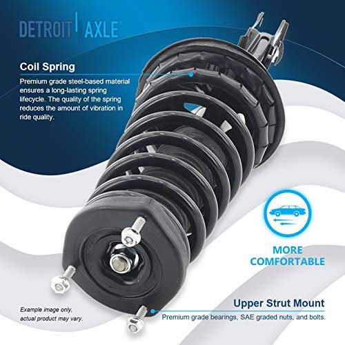Image of Detroit Axle - 2 Rear Struts for 1997-2001 [2.2L] Camry, 1999-2003 Toyota Solara Complete 2 Struts w /Coil Springs Replacement Quick Install Ready Strut Shock Assembly