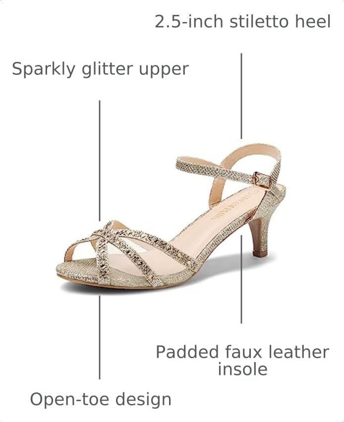 Image of DREAM PAIRS Women's Nina Low Heel Pump Sandals