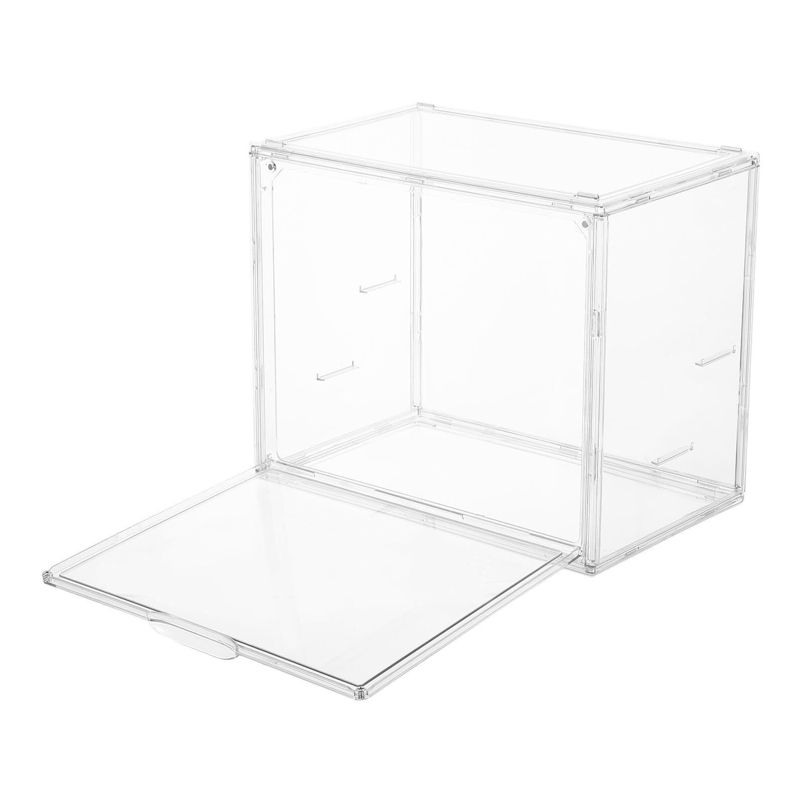 Przezroczysta półka z winylu i płyt CD, rozmiar mamy (27 x 22 x 18 cm), pozioma i cielęca stojak ekspozycyjny, Sto Solut dla miłośników muzyki
