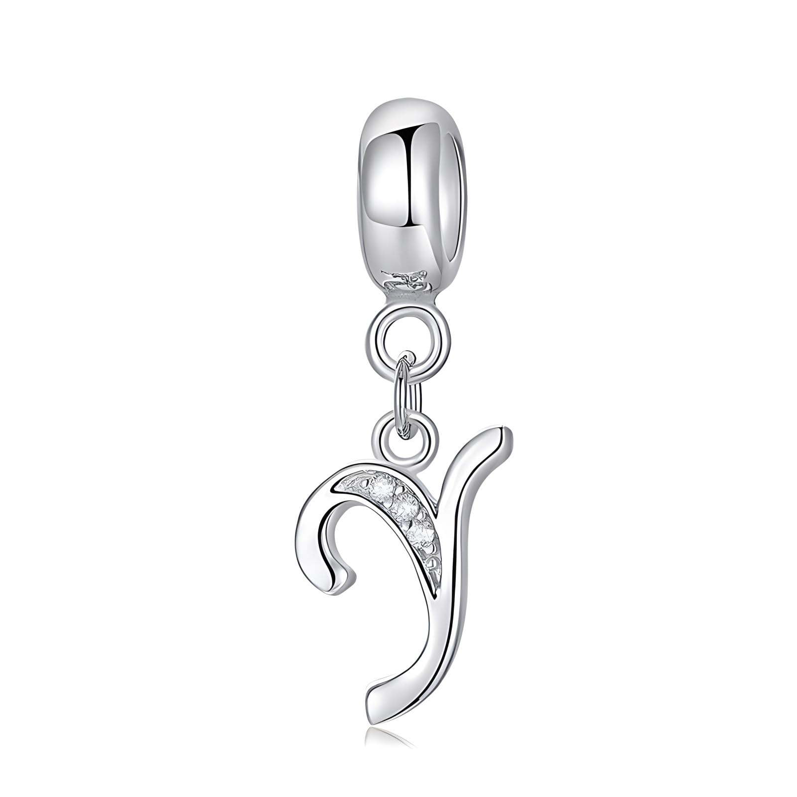 FLUFLO Charm Anhänger Damen Buchstabe A-Z für Armband 925 Sterling Silber Charms Beads passend für Pandora Armband und Halskette, Kompatibel mit Europäischen Armbänder für Frauen Mädchen X238