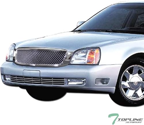 Miniatura 6 de TLAPS 7422440752746 Compatible con 2000-2005 Cadillac Deville Rejilla de Parachoques Delantero de Malla Cromo
