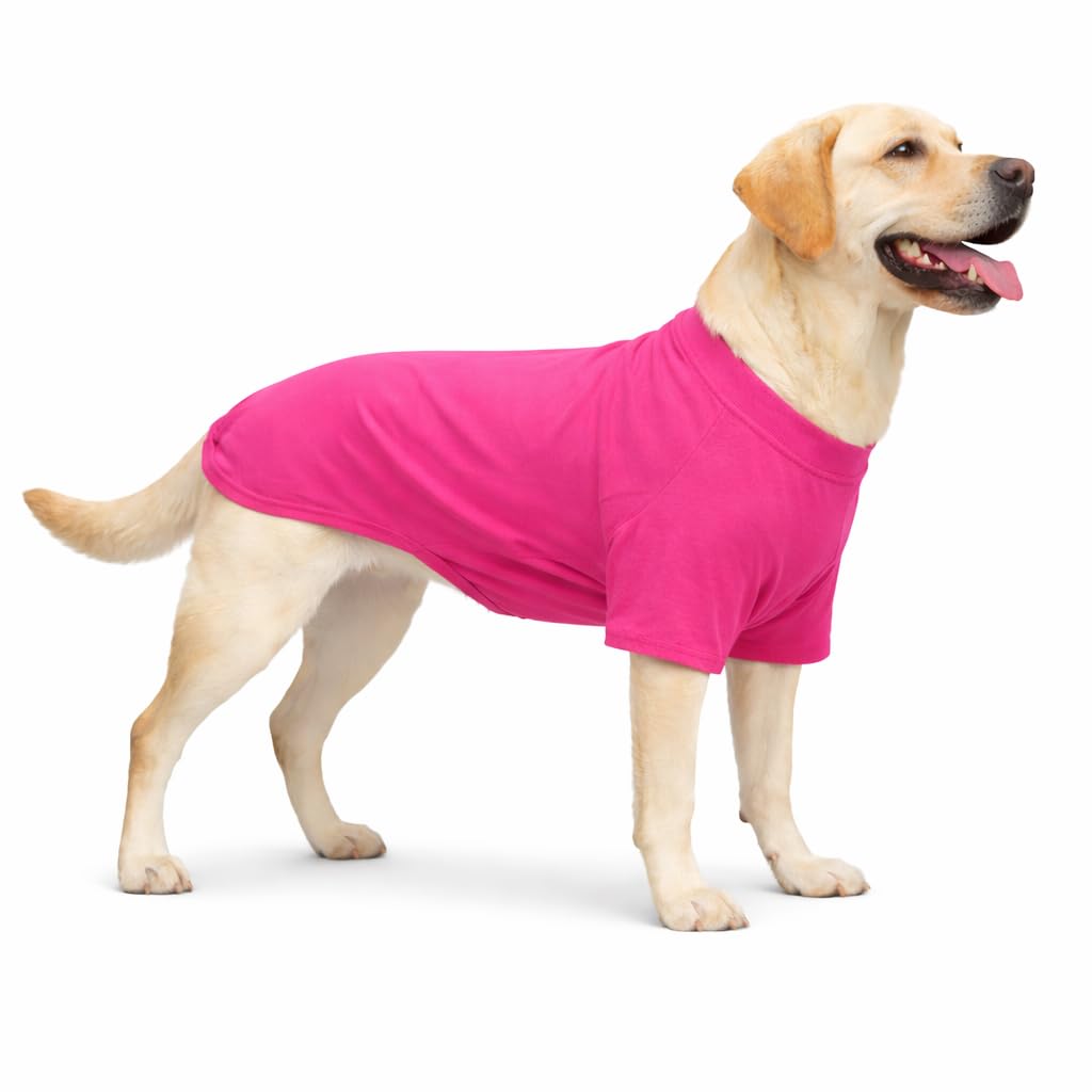T-shirt vierge basique pour grands chiens Lovelonglong fuchsia XXXXL