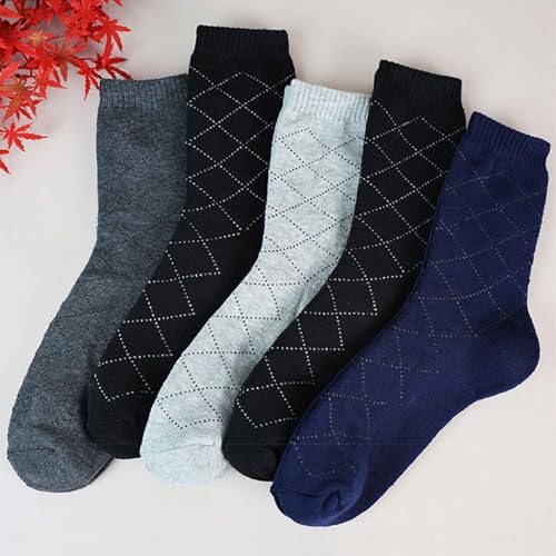 5 Pairs Wool Socks - Thermal, Warm, Hiking, Cozy Crew & Boot Socks for Women & Men3
