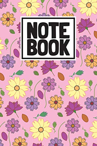 Notebook: Cute Flower Pattern Pink Print Journal and Diary for Women Girls 120 pages of Blank Lined Paper for Writing/Notebooking