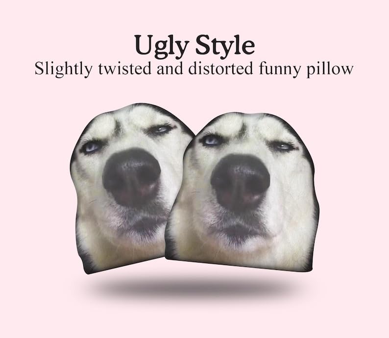 LongGenius Hässliches Haustierkissen mit individuellem Foto, niedliches Hundekissen, personalisiertes Haustier-Gedenkgeschenk, individuell geformtes Kissen