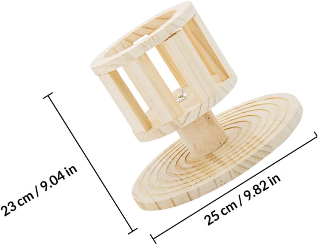 Cabilock Wooden Rabbit Feeder Rack Hay Holder, Multi-Functional Vertical Feeding Manger for Guinea Pig and Chinchilla, Small Animal Food Bowl for Cage Use