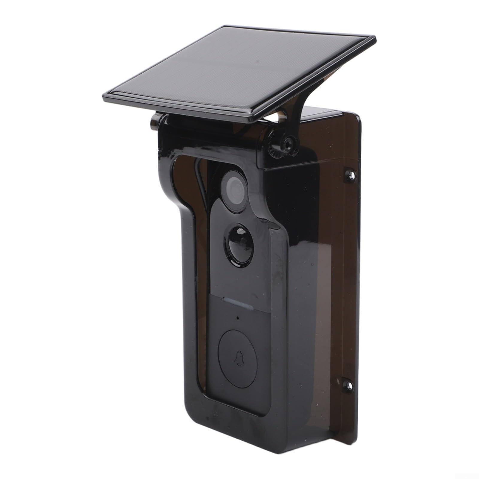 Lot de 1 sonnette sans fil pour Tuya avec coque solaire 1080p Interphone vidéo Détection de mouvement pour vision nocturne IP65 Étanche Plastique Noir transparent pour sécurité extérieure