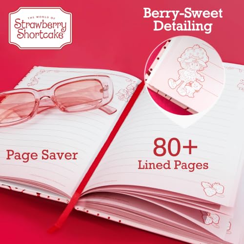 Image of Strawberry Shortcake Red Foil Hardcover Journal, Lined Notebook with Ribbon Bookmark, 5.75 x 8.5 Inches, 87 Pages