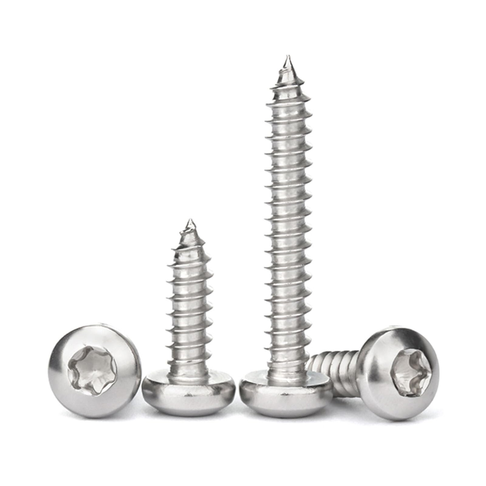 M5 x 20mm Self Tapping Screws, 100 Pcs Torx Pan Head 304 Stainless Steel Screws, Fasteners Bolts for Plastic Wood Furniture and Drywall