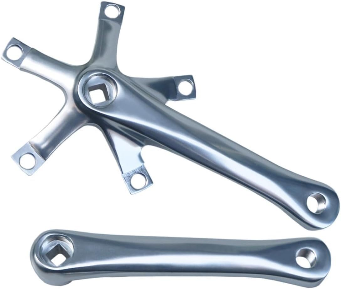 Guarnitura per Mountain Bike 130BCD in Alluminio con Perno Quadro, Corona da 44 Denti, pedivelle da 165 mm. Il Set di pedivelle è Adatto alla Maggior Parte delle Biciclette a veloc