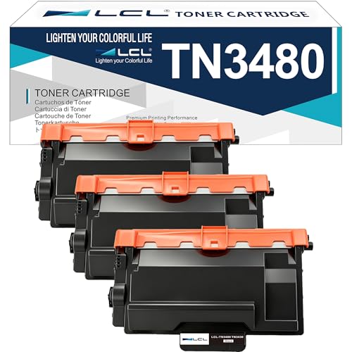 Toner TN-3480 noir compatible pour Brother HL-L5000D HL-L6200DWT cartouche LCL 3-pack
