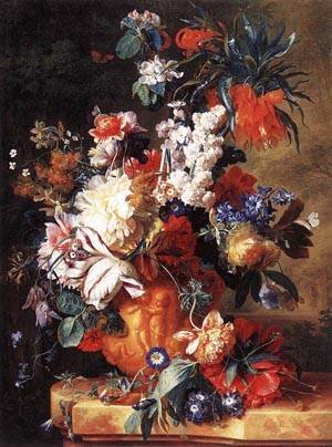 Peinture à l'huile Bouquet de Flowers in an Urn 1724 Jan Van Huysum toile de qualité musée
