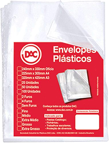 Blister 100 Envelope Grosso 4Folhas, DAC, Blister 100 Envelope Grosso 4Folhas 5076-100, Transparente