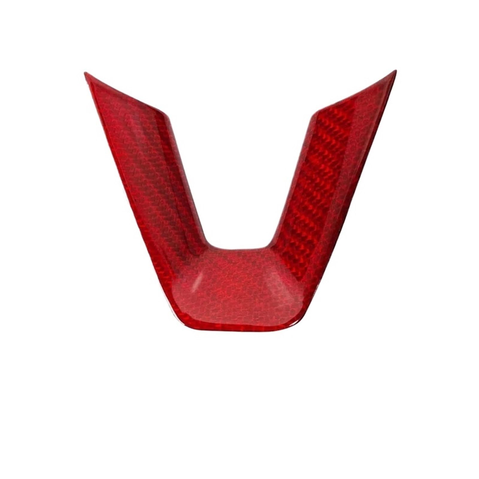 for Tesla for Model for Y for Juniper 3 for Highland Steering Wheel Sticker Carbon Fiber Patch Universal Interior Accessories(Red)