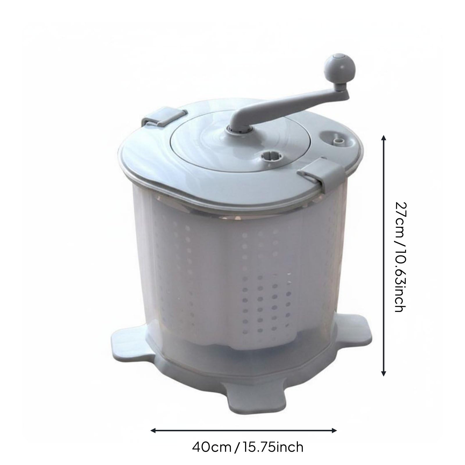 Ensemble Lave-Linge et Sèche-Linge à Manivelle sans Électricité, Machine à Laver Portable 2 en 1 à Manivelle Gain de Place, Appareil Ménager pour Étudiants, Dortoir