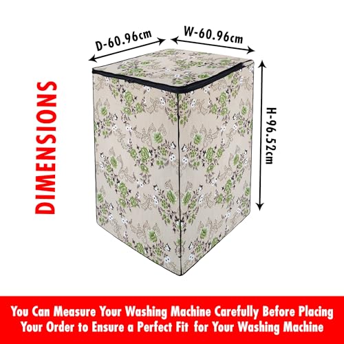 Image of Lithara Top Load Fully Automatic Washing Machine Cover for LG, Samsung, IFB, Whirlpool, Suitable for 7 kg & 7.5 KG - Waterproof, Dustproof Cover (Print-3)