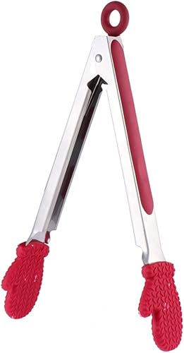 SHOWERORO Pinzas de comida de Navidad, pinzas para servir a la parrilla, pinzas para servir mini pinzas para alimentos, herramientas para tartas,