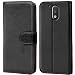Produktbild Verco Handyhülle für Motorola G4 Hülle, Motorola G4 Plus Hülle Schutzhülle Tasche PU Leder Flip Case Brieftasche - Schwarz