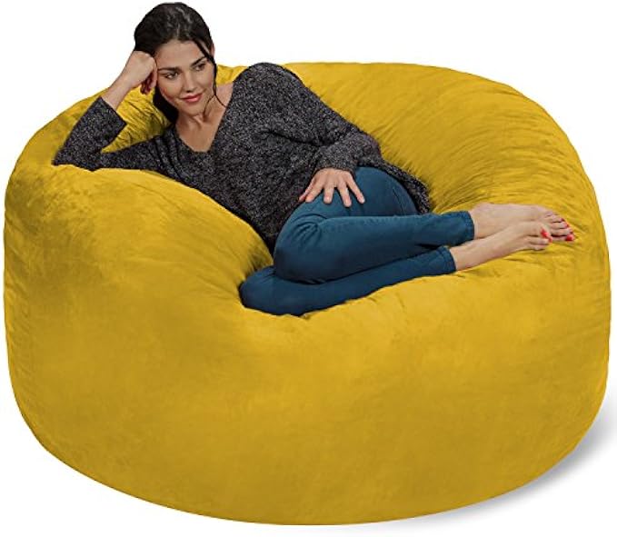 Chill Sack Bean Bag Chair: Giant 5' Memory Foam Furniture Bean Bag - Big Sofa with Soft Micro Fiber Cover - Cinnabar