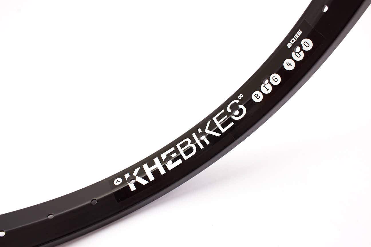 KHE BMX Felge BIG400 20 Zoll Aluminium nur 412g 36 Loch 35mm breit schwarz