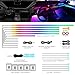 Dreamcolor Acrylic Interior Car LED Strip Light with Wireless APP, RGB 18 in 1 with 175 inches 612 LEDs Fiber Optic Strip Lights for Car, Dual Zone Symphony Neon Car Ambient Lighting
