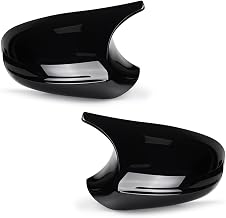 1 Pair Side Mirror Cover Housing Mirror Cap Compatible with BMW E90 E91 E92 E93 E81 E82 E87 E88 LCI Facelifted Model Replacement Cover Black Gloss