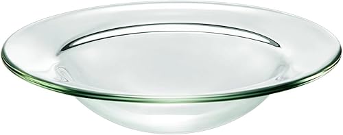 DGQ Calentador de aceite de repuesto de 4.5 pulgadas, calentador de cera para derretimiento, plato redondo de vidrio, vela, plato de tazón, bandeja