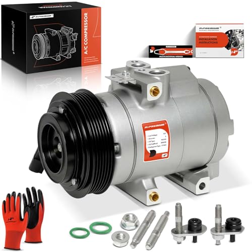 A-Premium Air Conditioner AC Compressor with Clutch Compatible with Ford F-250 F-350 F-450 F-550 Super Duty F53 F59 F650 F750